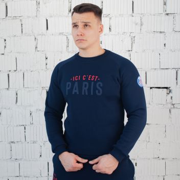 Свитшот ICI C'EST PARIS, темно-синий | Хлопок премиум