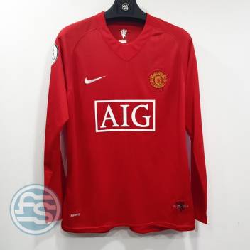 Ретро футболка MANCHESTER UNITED 07/08 красная с длинным рукавом